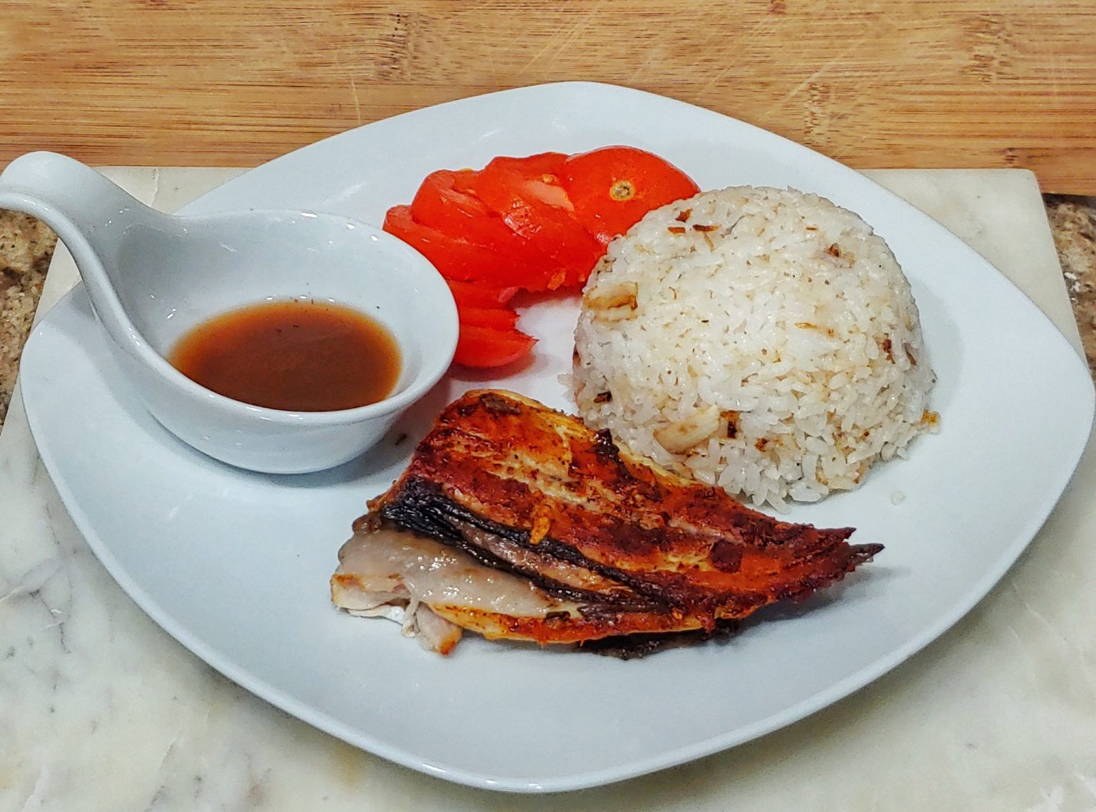 Daing na Bangus with Garlic Fried Rice - Cooking In Action